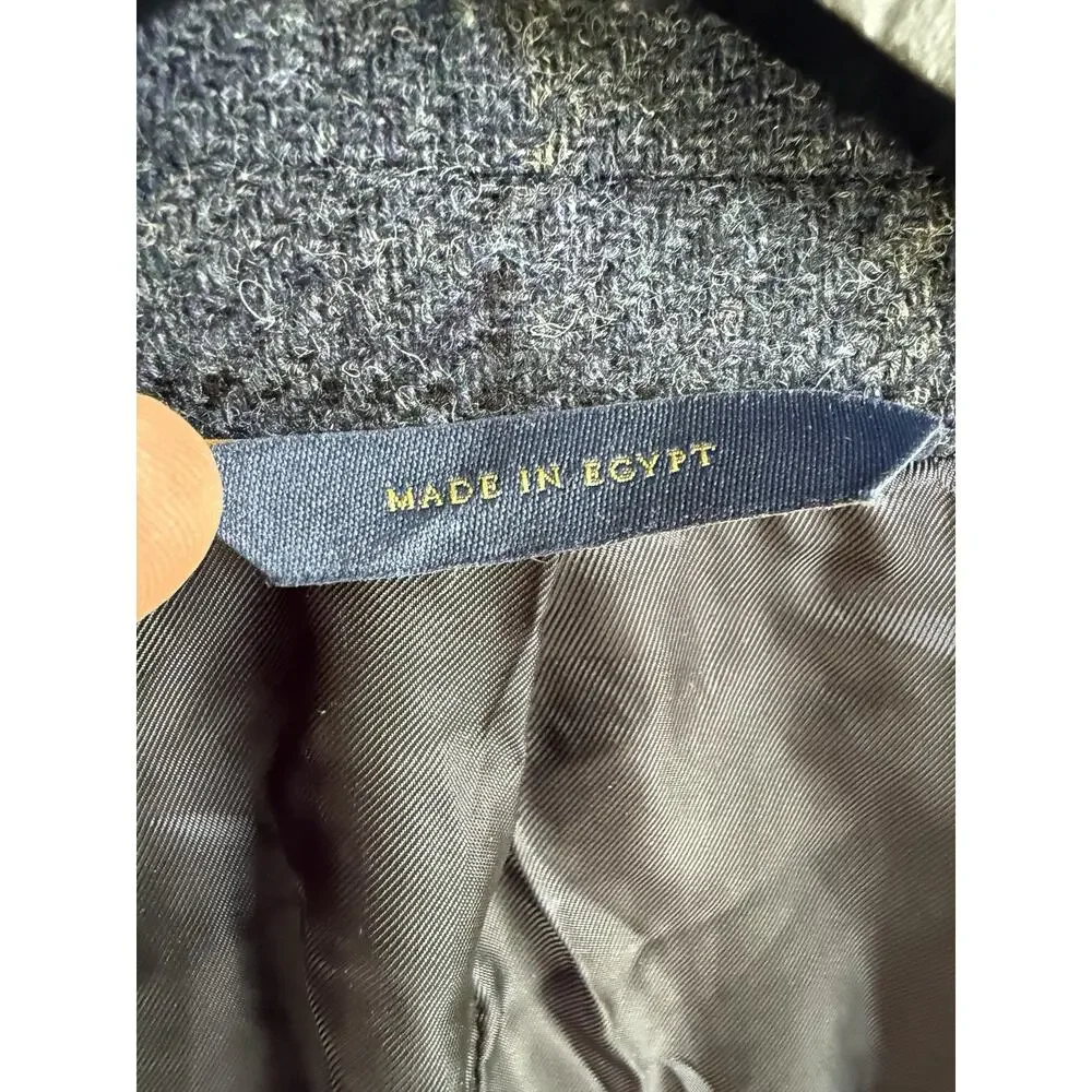Brooks Brothers Blazer Mens 46R Navy Regent Windowpane Sport Coat